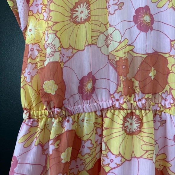 NWT Steve Madden Leigh Midi Dress in Multi Floral Spring Easter Sunday Feminine - Picture 9 of 12